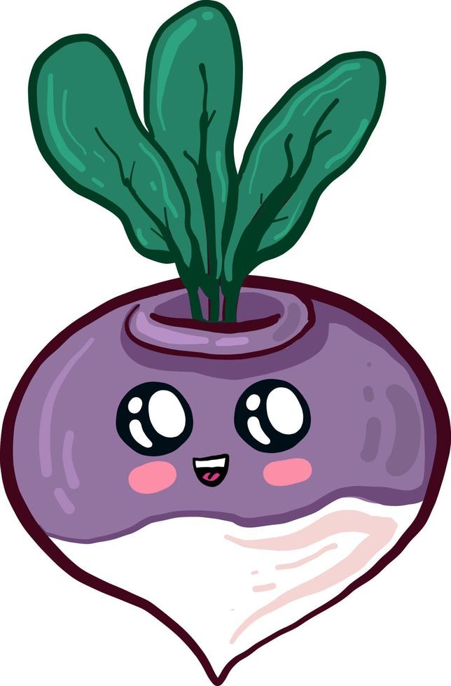 lindo nabo, ilustración, vector sobre fondo blanco 13683977 Vector en