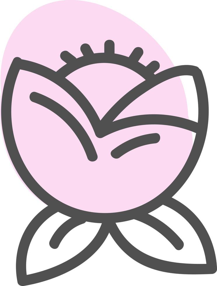 Light pink flower, illustration, vector on white background.