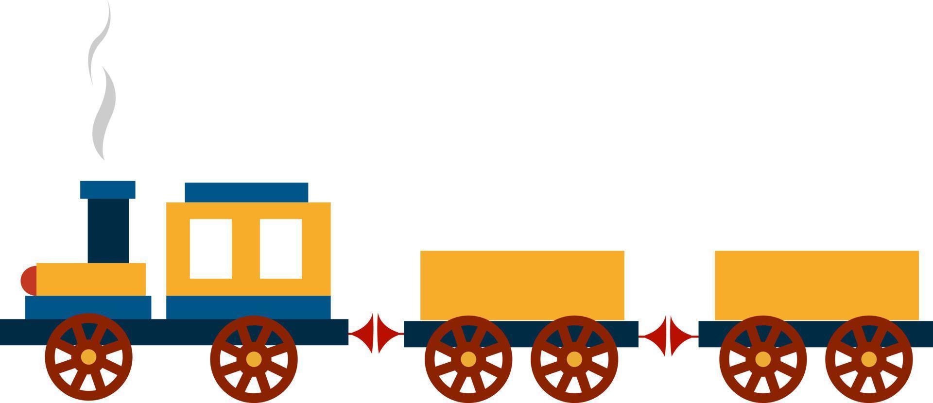 Long train, illustration, vector on white background.