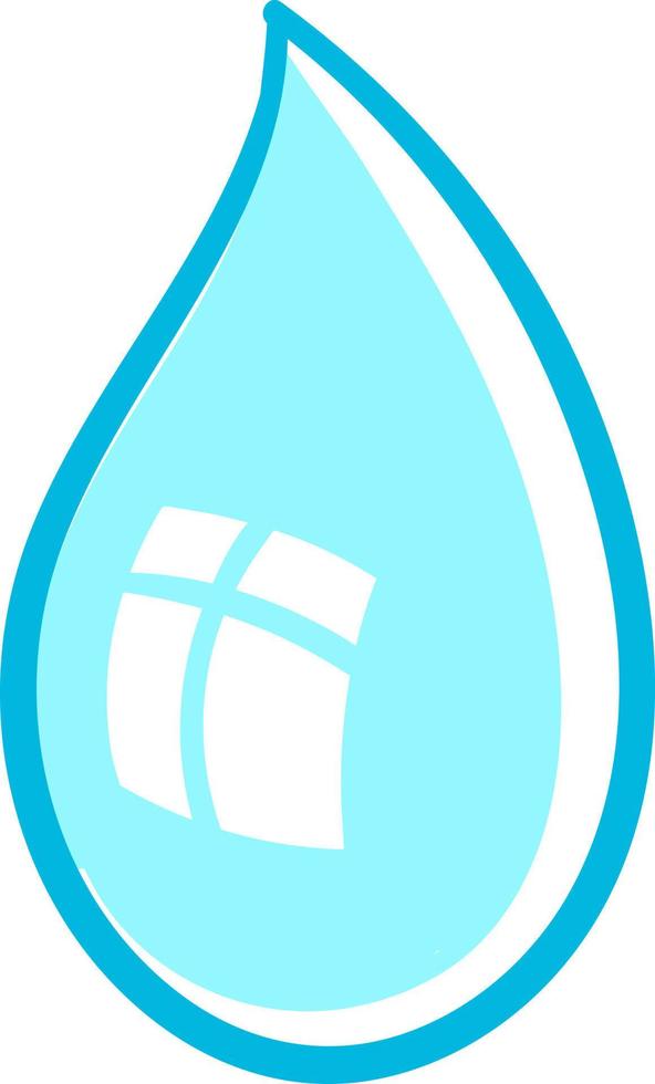 Small water drop, illustration, vector on a white background.