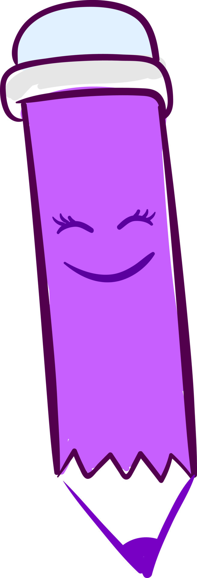Happy purple pen, illustration, vector on white background. 13684091