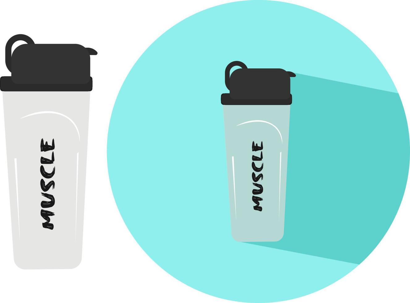 Smoothie shaker ,illustration, vector on white background.