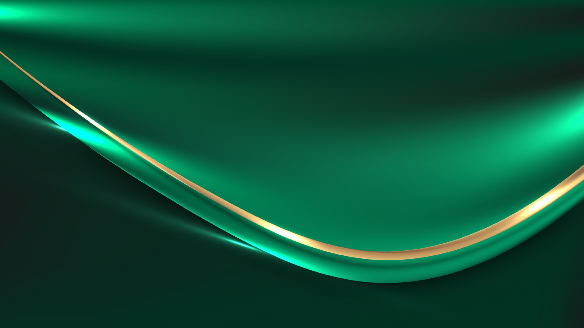 fondo satinado de tela verde de lujo abstracto con línea dorada brillante  con efecto de iluminación 13684169 Vector en Vecteezy