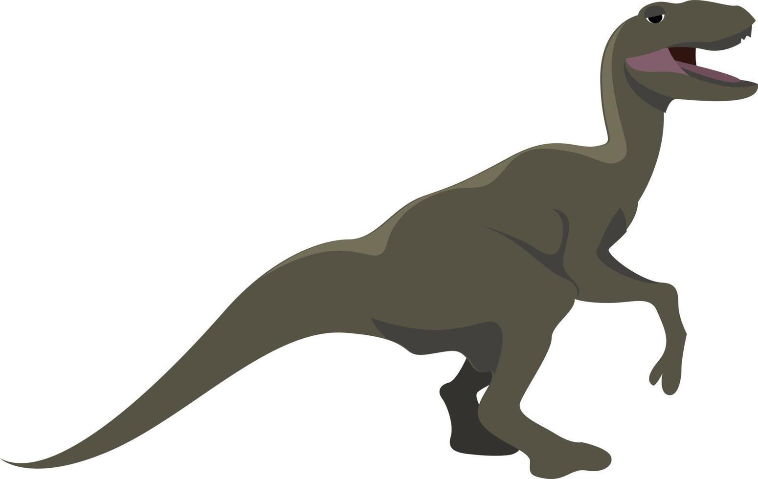 velociraptor, ilustración, vector sobre fondo blanco.