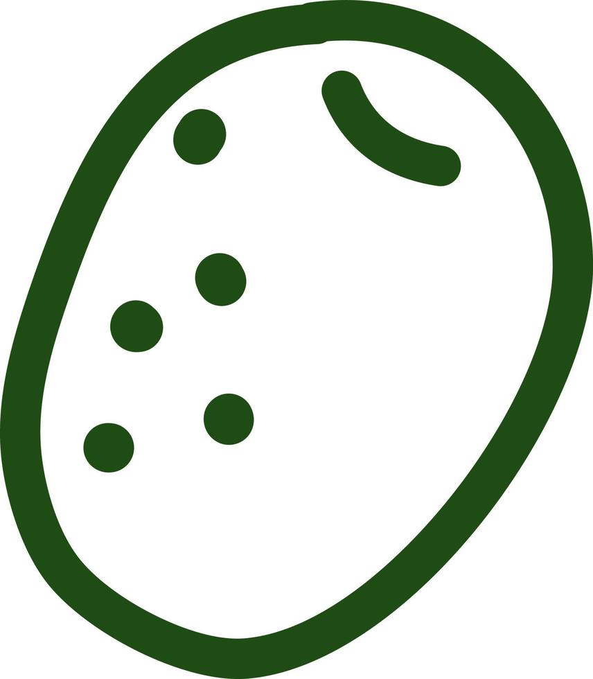 Green kiwi, icon illustration, vector on white background