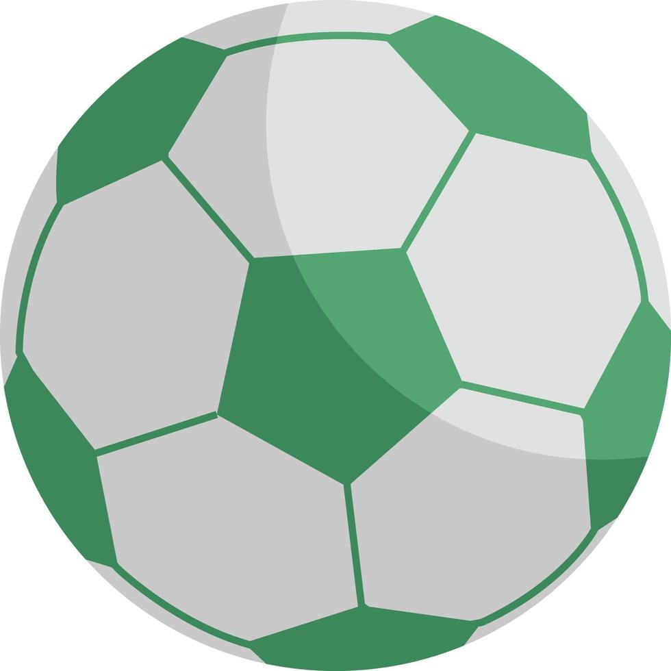 Green soccer ball, illustration, on a white background. vector