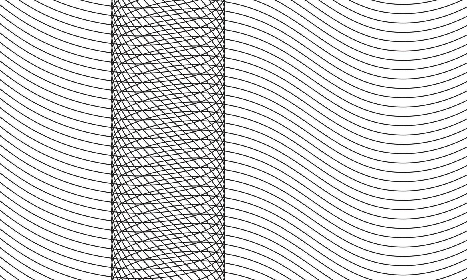 vector de fondo ondulado de patrón negro moderno abstracto