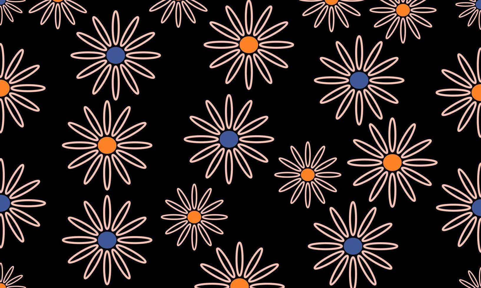 vector abstract various flowers blossom background