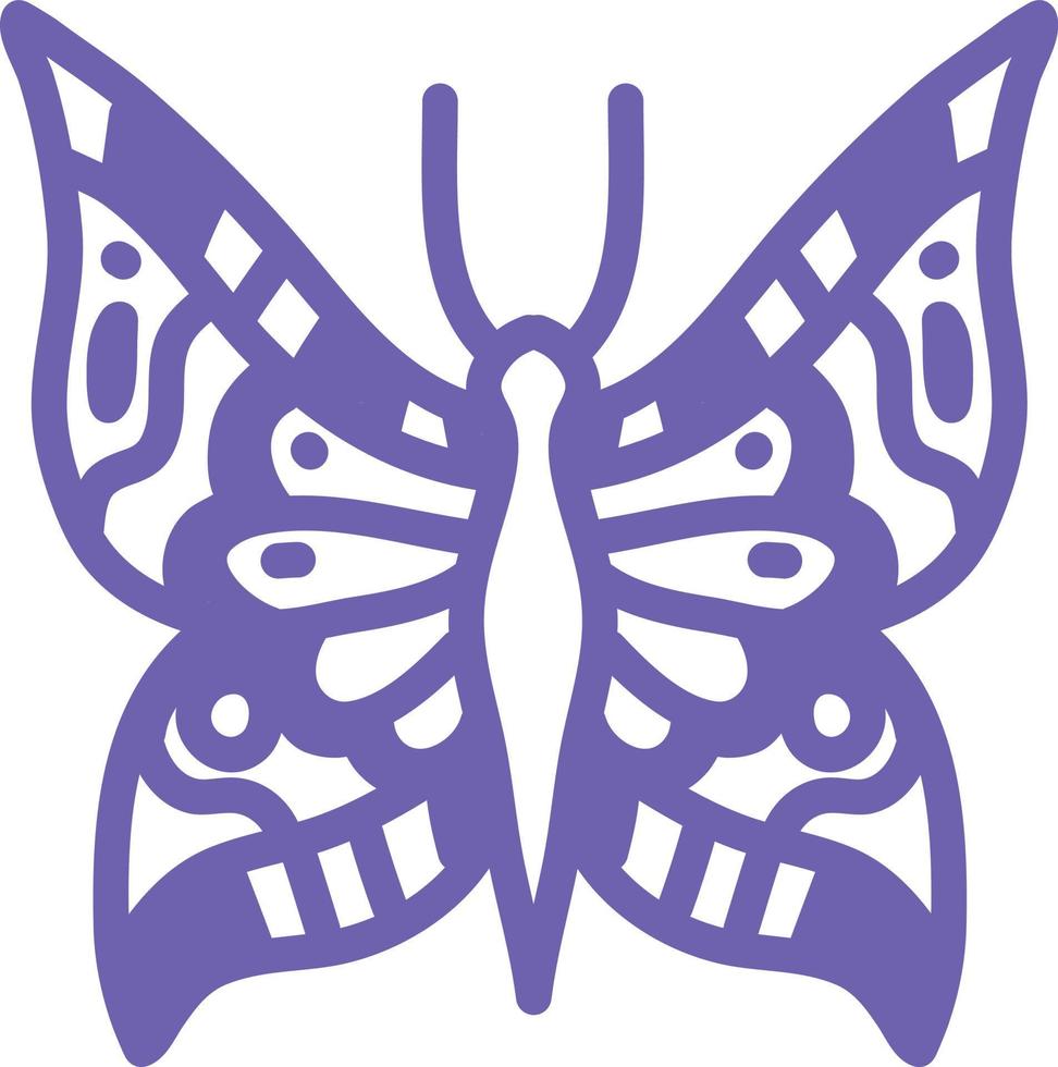 Large purple butterfly, illustration, vector on a white background.