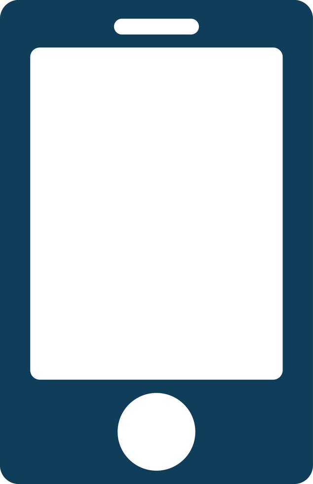 Blue phone, illustration, vector on a white background.