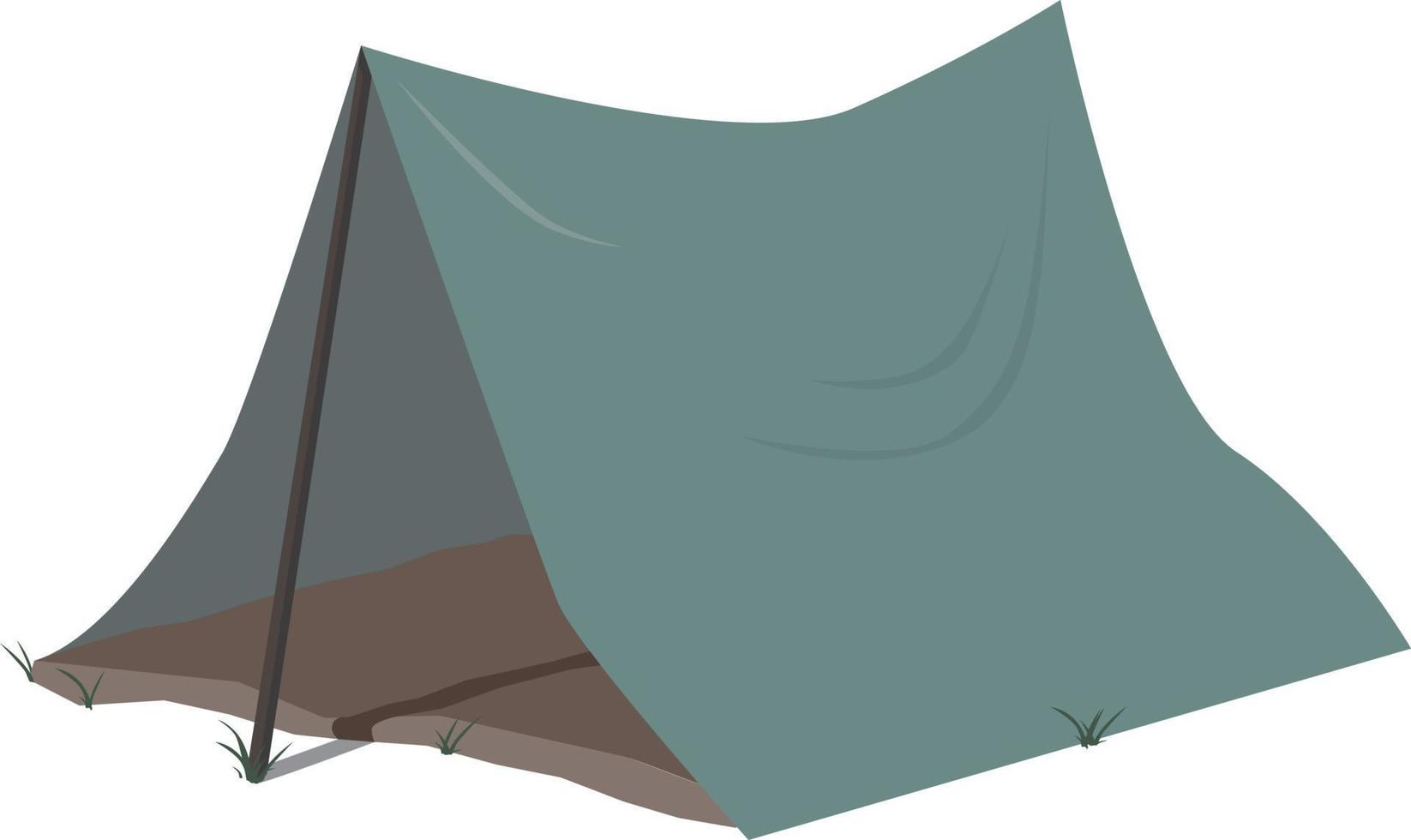 Tent, illustration, vector on white background.