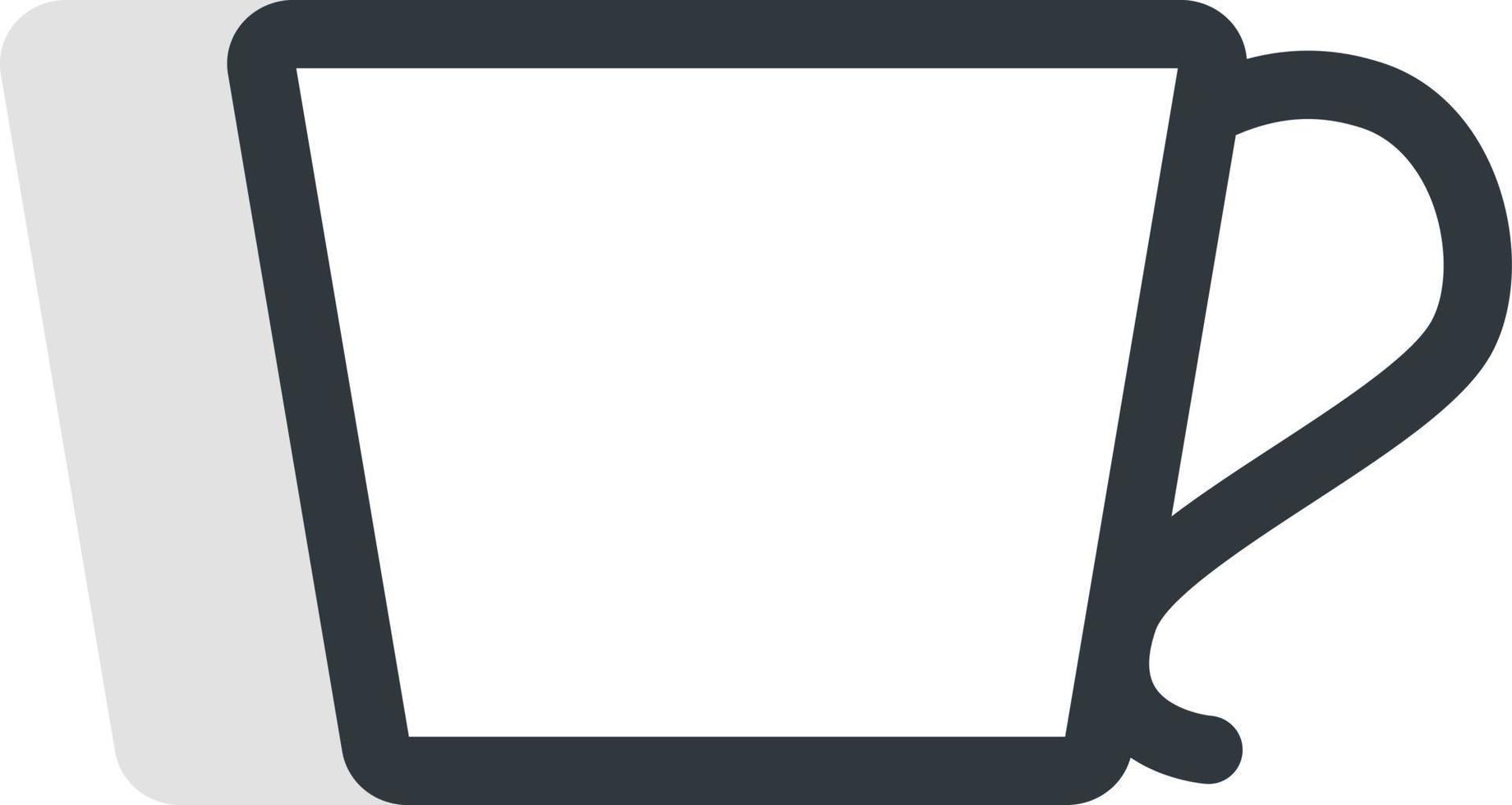 Small white cup, illustration, vector, on a white background. vector