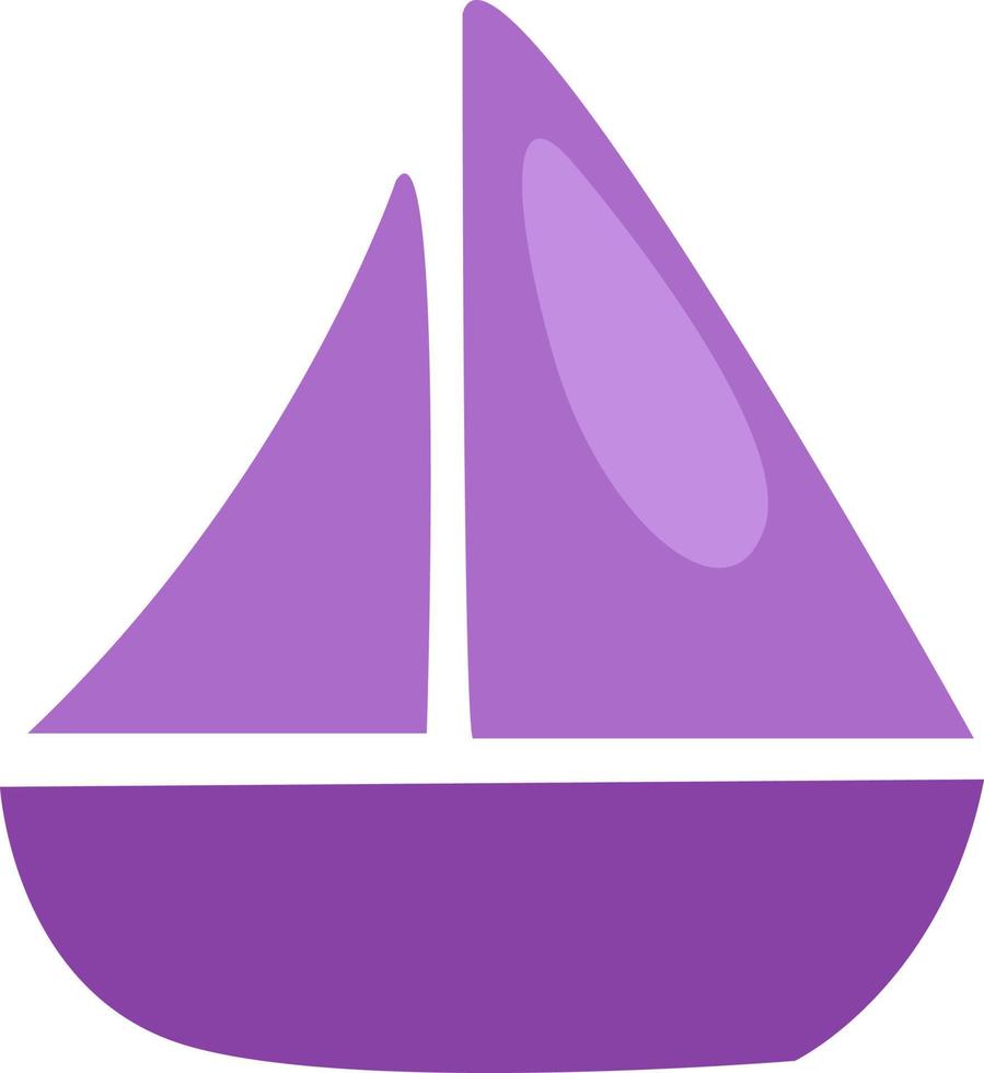 Sea boat, illustration, vector on a white background.