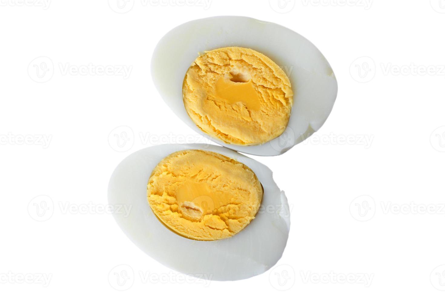 boiled egg isolated on white background cutout photo