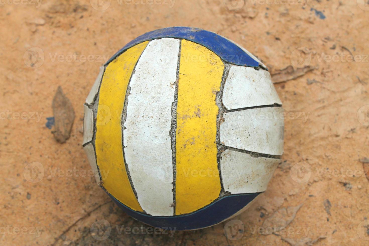 closeup old volleyball photo