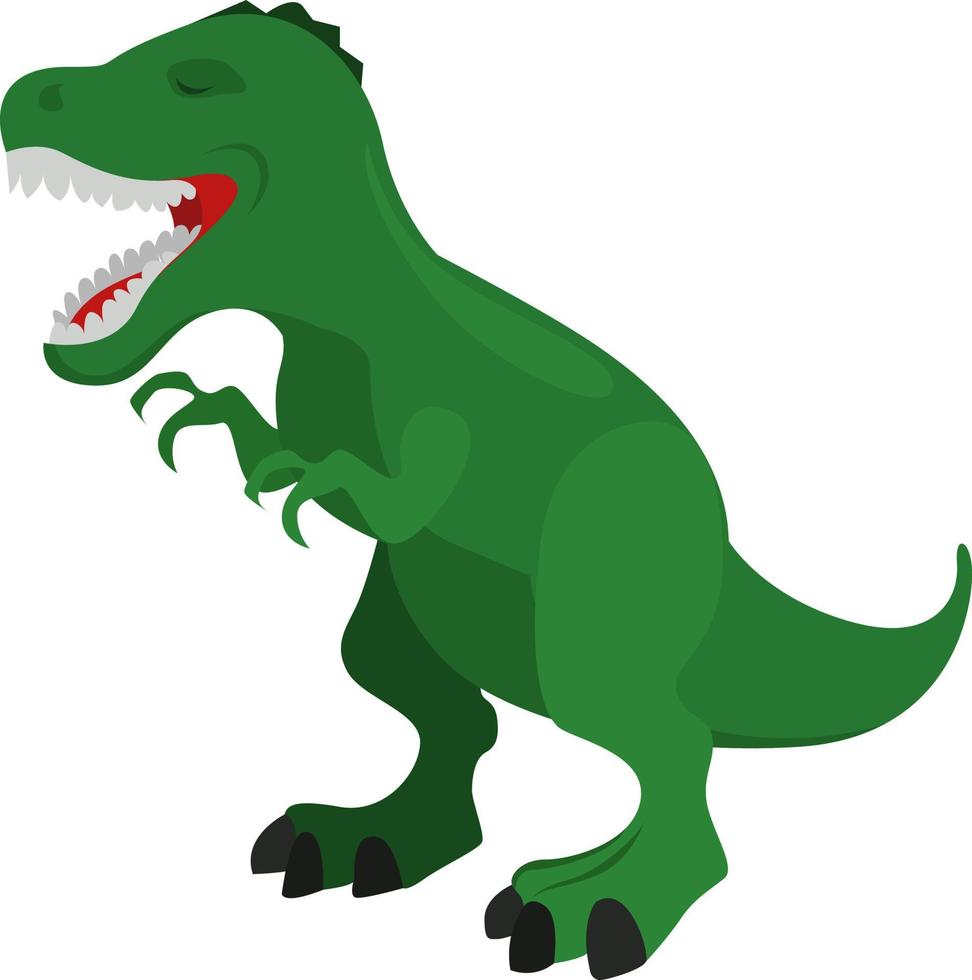 dinosaurio verde, ilustración, vector sobre fondo blanco