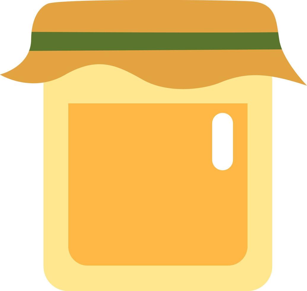 Honey in jar,illustration, vector, on a white background. vector