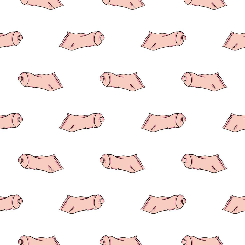 Pink paint bottle ,seamless pattern on white background. vector