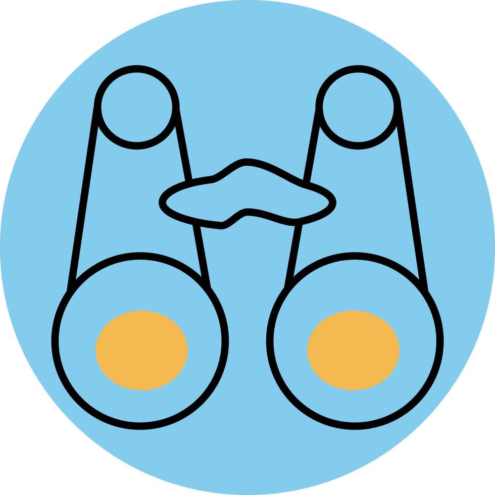 Vacation binoculars, illustration, vector on a white background.