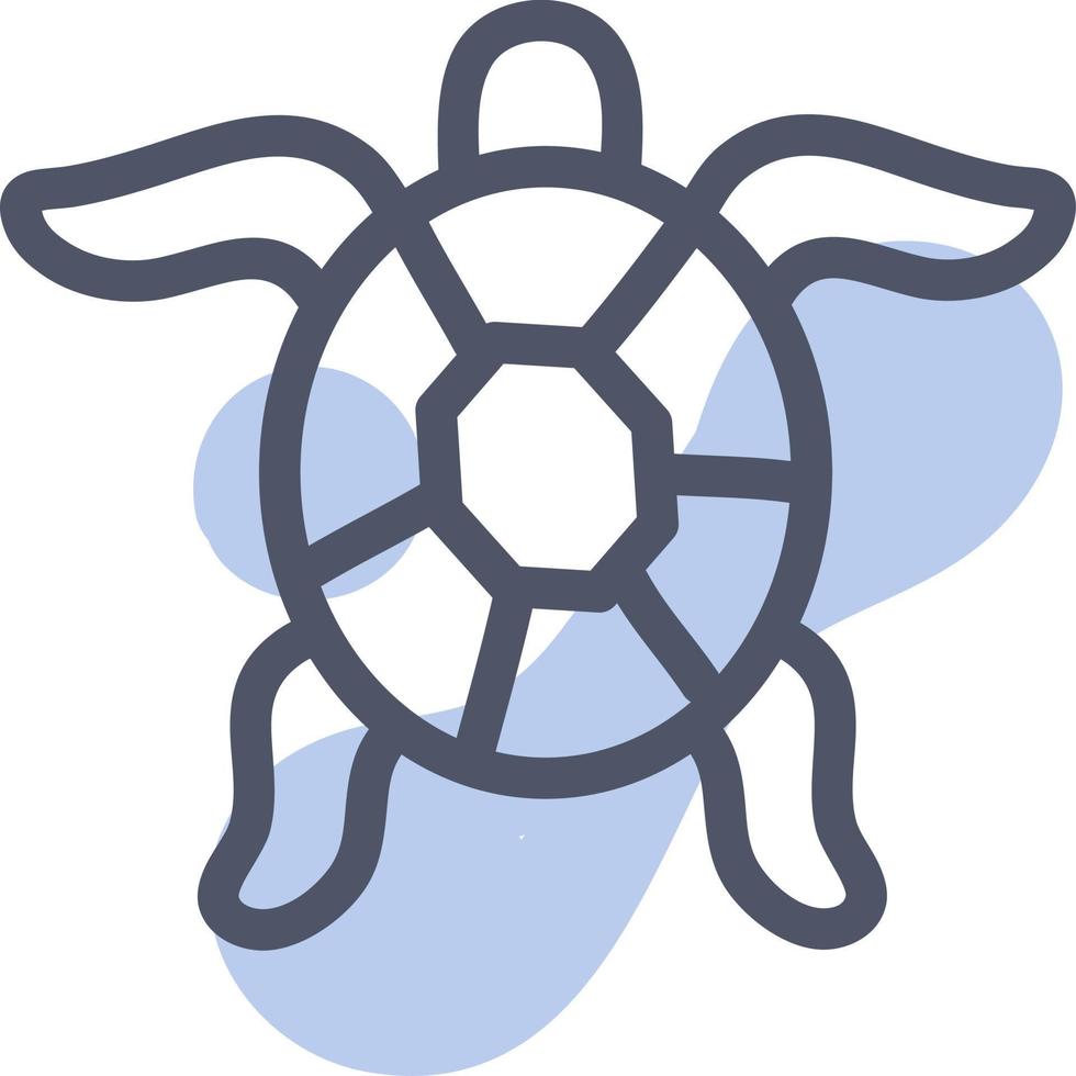 Sea turtle, illustration, vector on a white background.