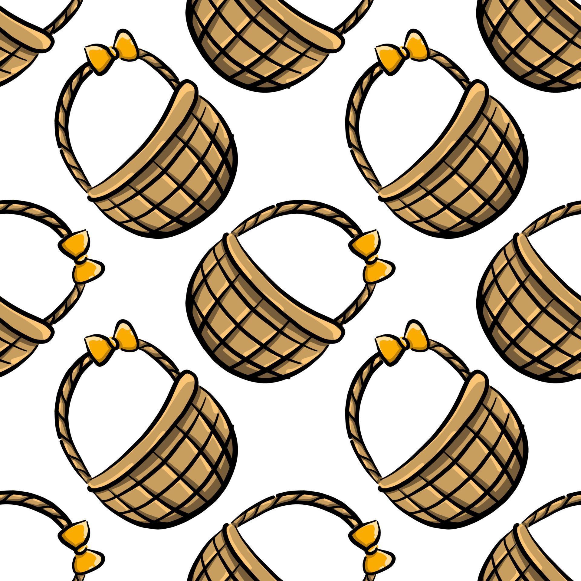 Basket pattern , illustration, vector on white background 13685061