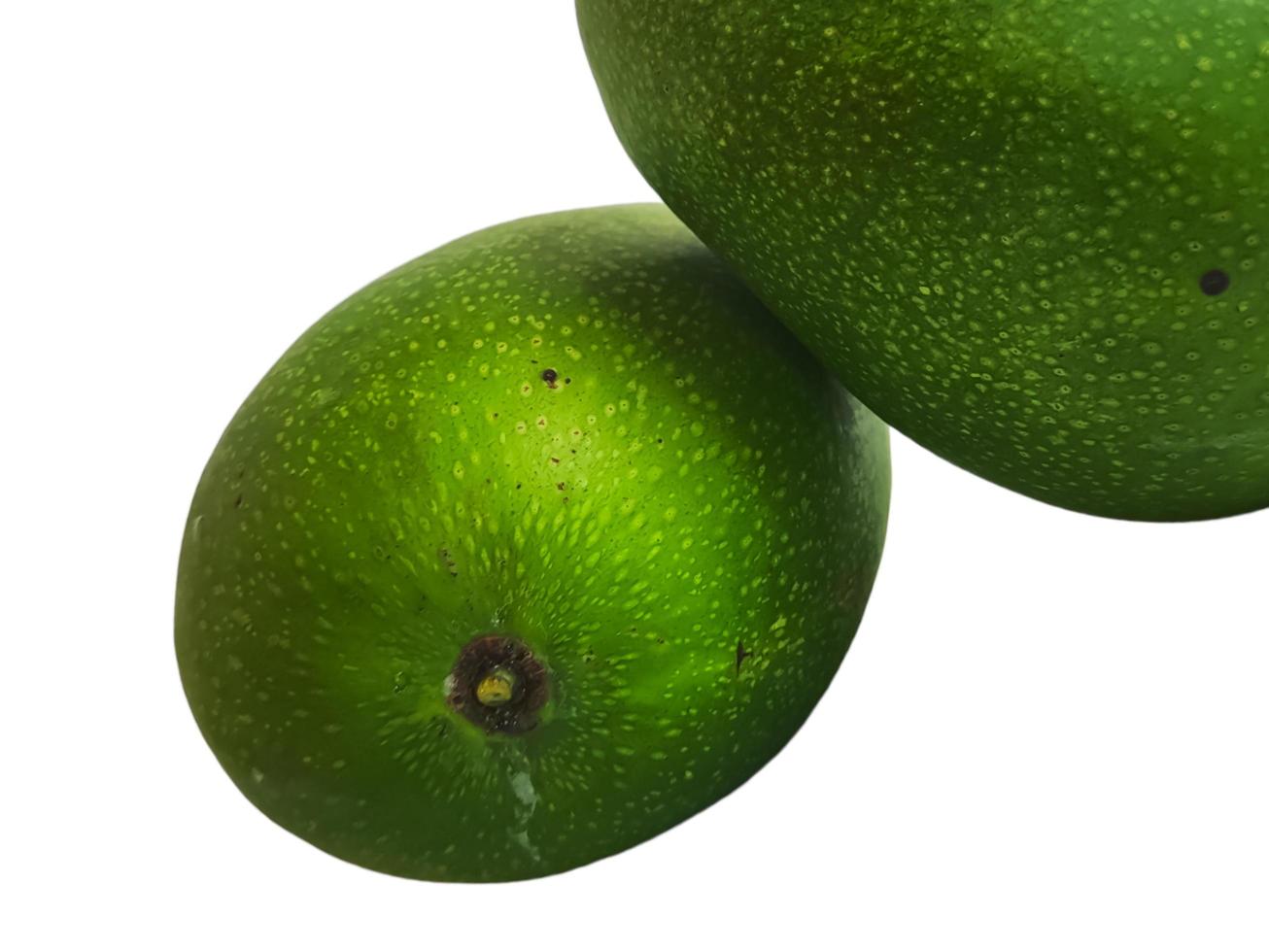 Fresh green honey mango isolate on white background photo