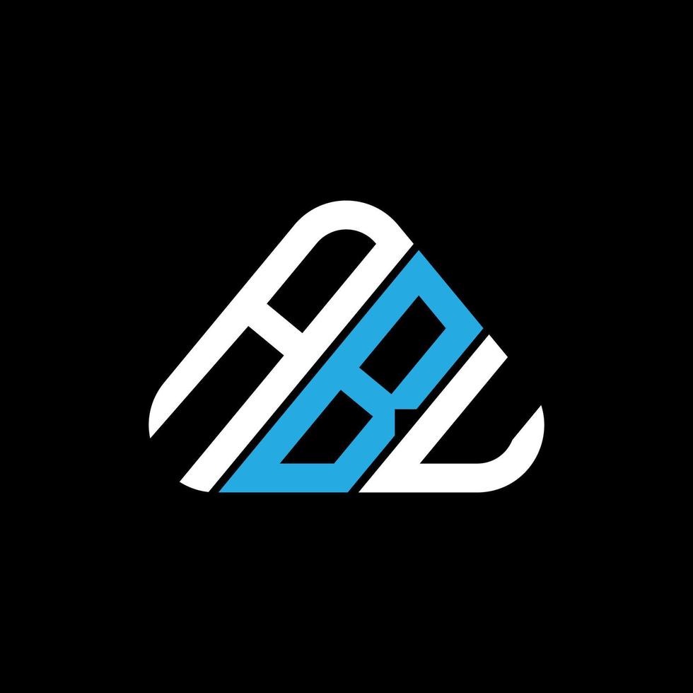 diseño creativo del logotipo de la letra abu con gráfico vectorial, logotipo simple y moderno de abu en forma de triángulo. vector