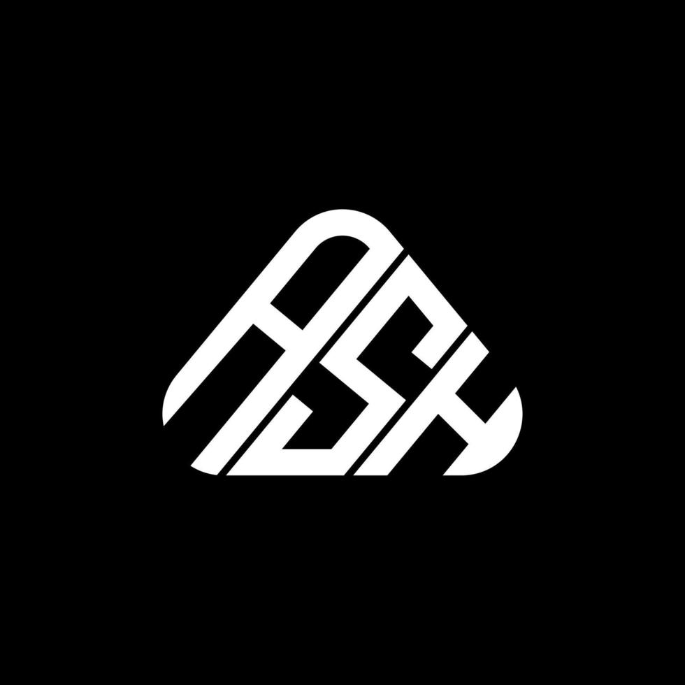 diseño creativo del logotipo de la letra de ceniza con gráfico vectorial, logotipo simple y moderno de ceniza en forma de triángulo. vector