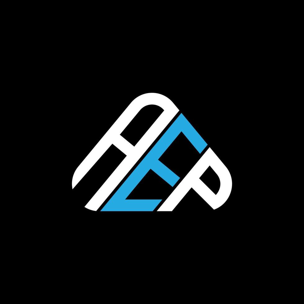 diseño creativo del logotipo de la letra aep con gráfico vectorial, logotipo simple y moderno de aep en forma de triángulo. vector