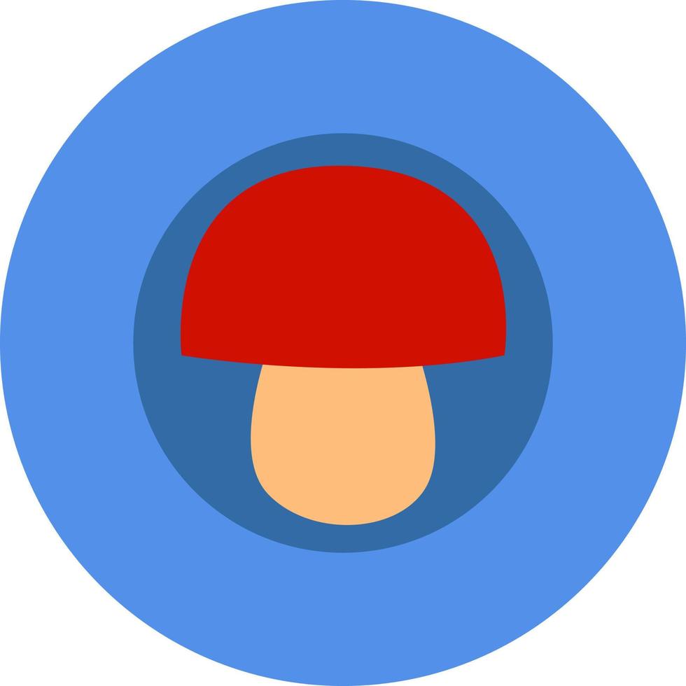 Red farming mushroom, illustration, vector on a white background.