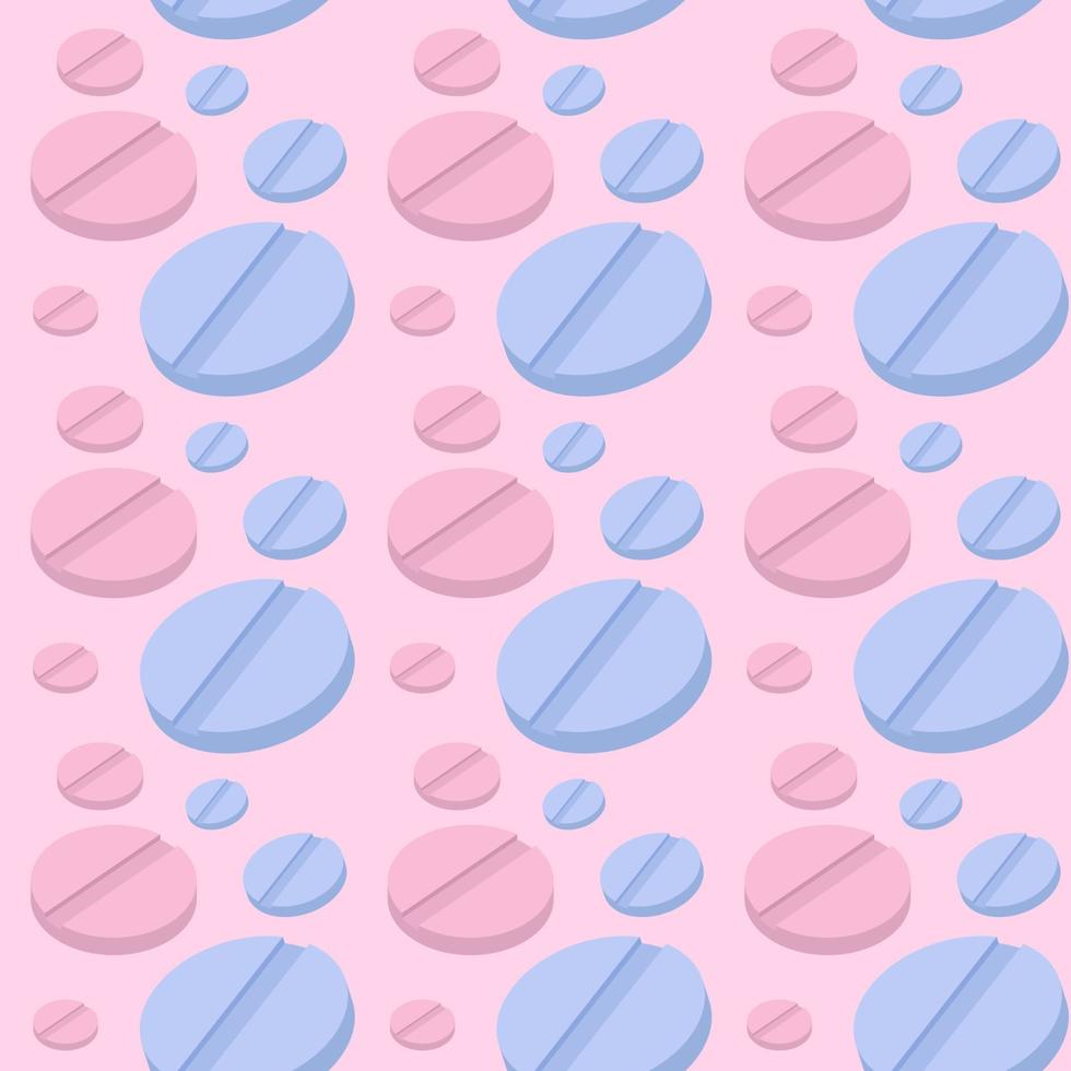 Drugs pattern, illustration, vector on white background.