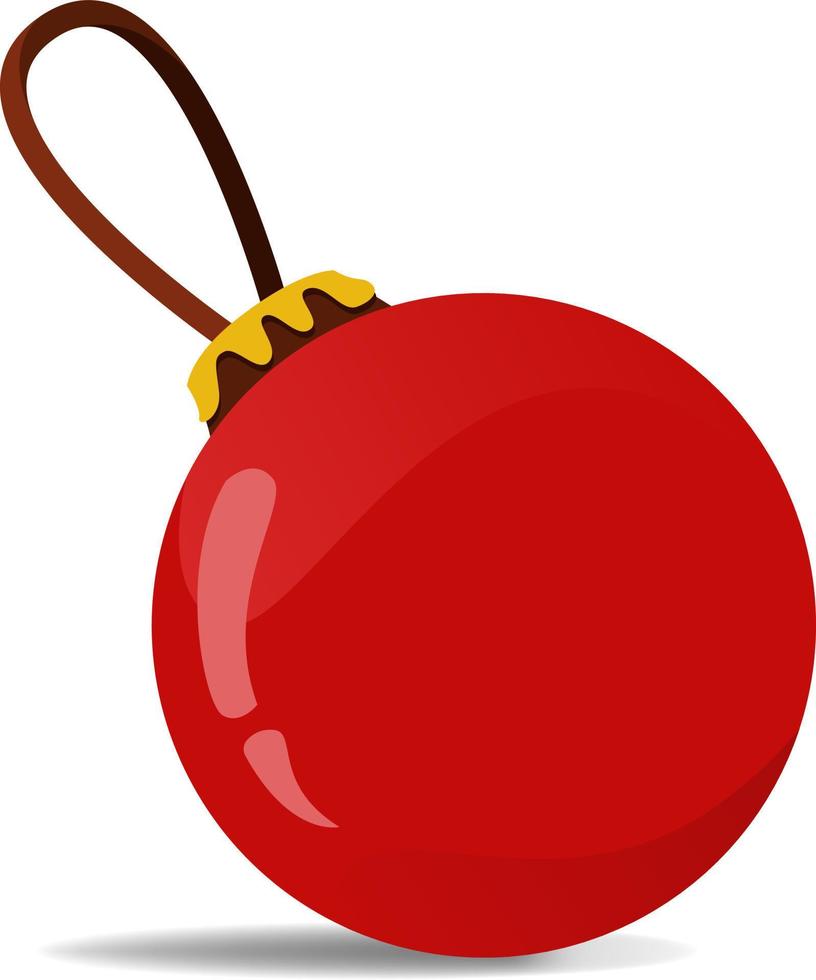 Set red Christmas ball and transparent glass with snow effect isolated on white background. vector