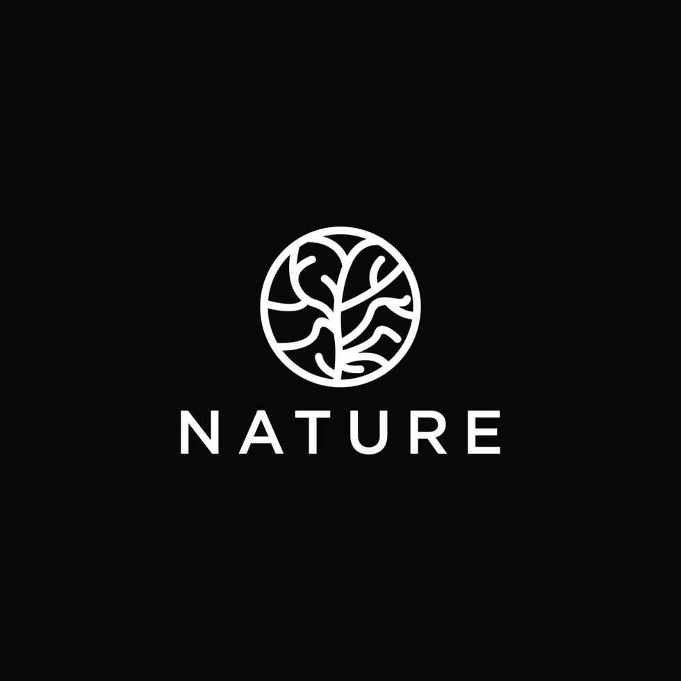 Nature logo icon design template flat vector