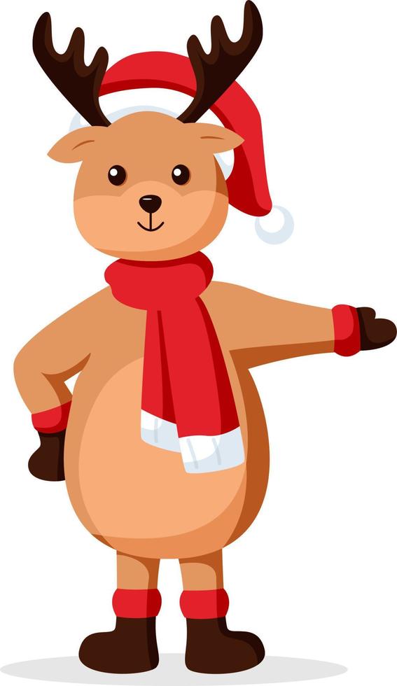Lovely Christmas Reindeer Character Design Illustration vector