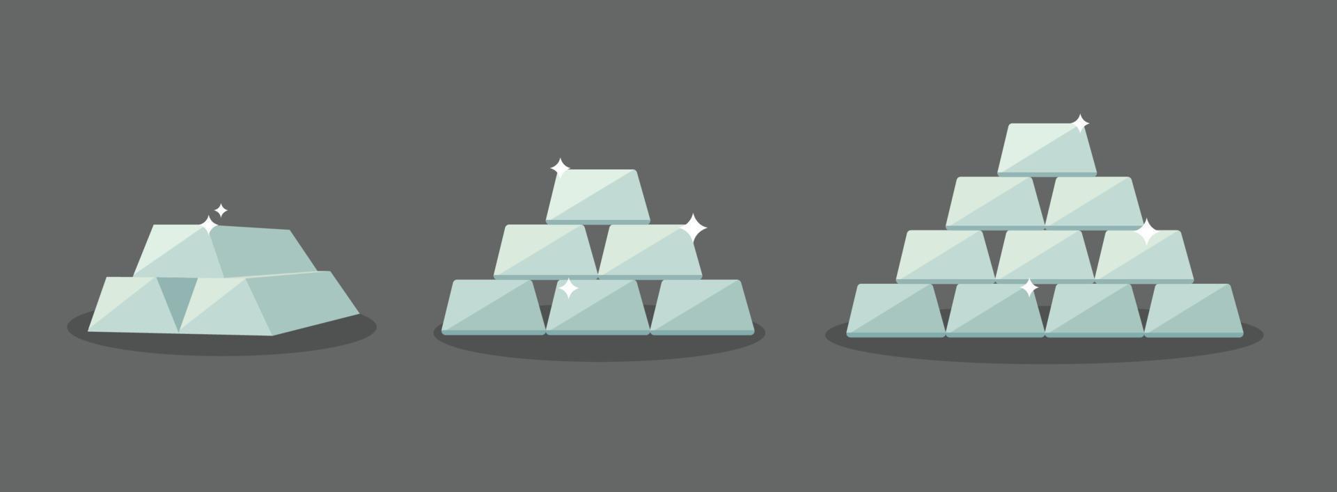 iron ingot icon. vector illustration