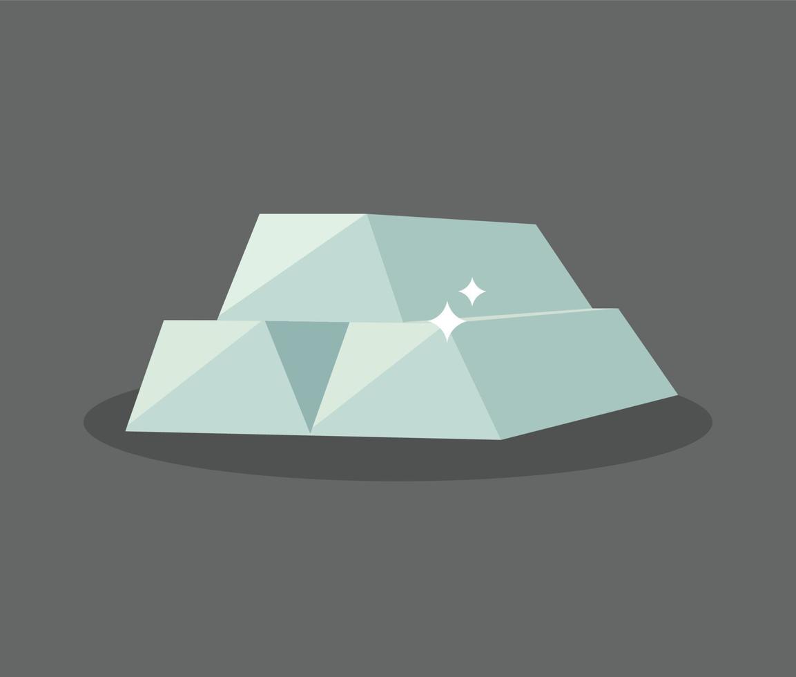 iron ingot icon. vector illustration