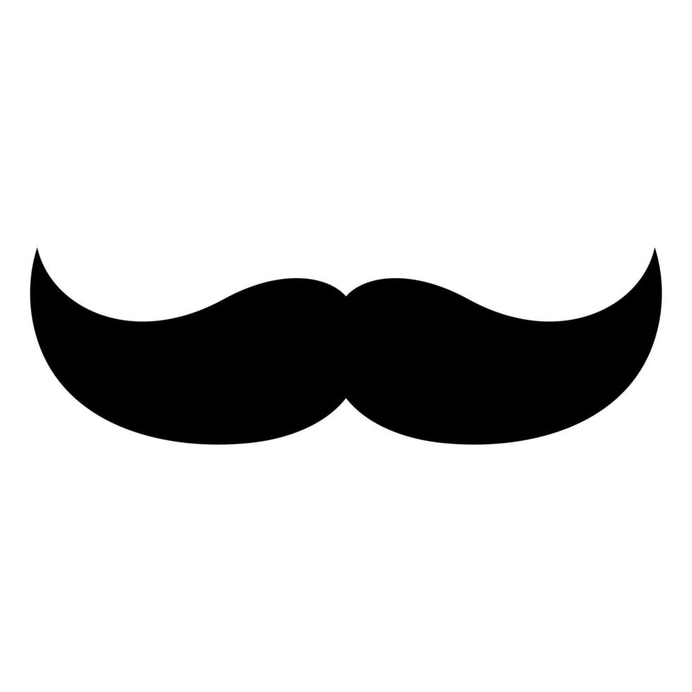mustache on white background vector