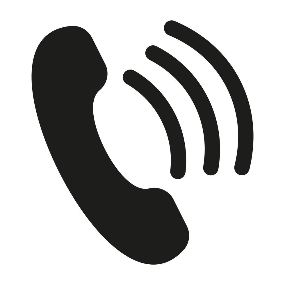 Telephone receiver icon vector