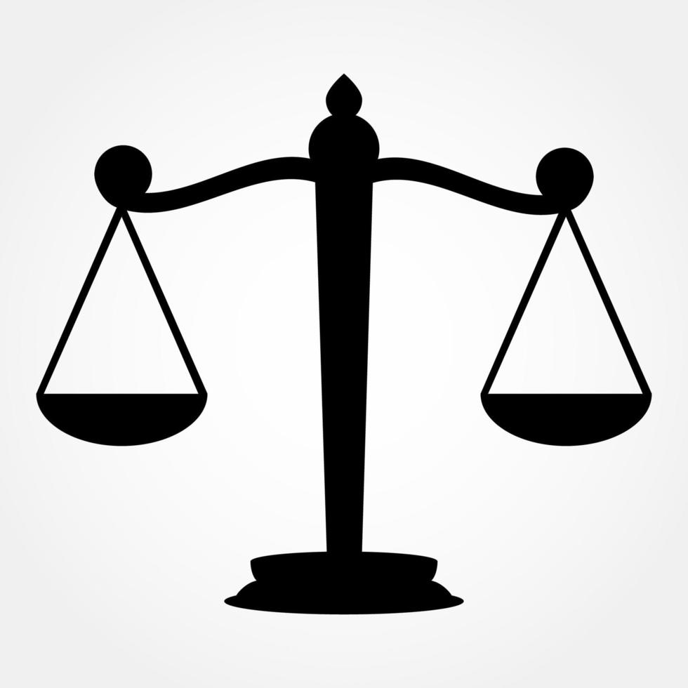 Scales of Justice vector illustration of a white background
