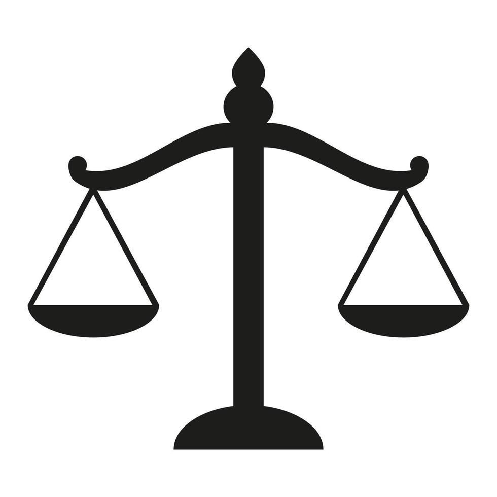 Scales of Justice vector illustration of a white background