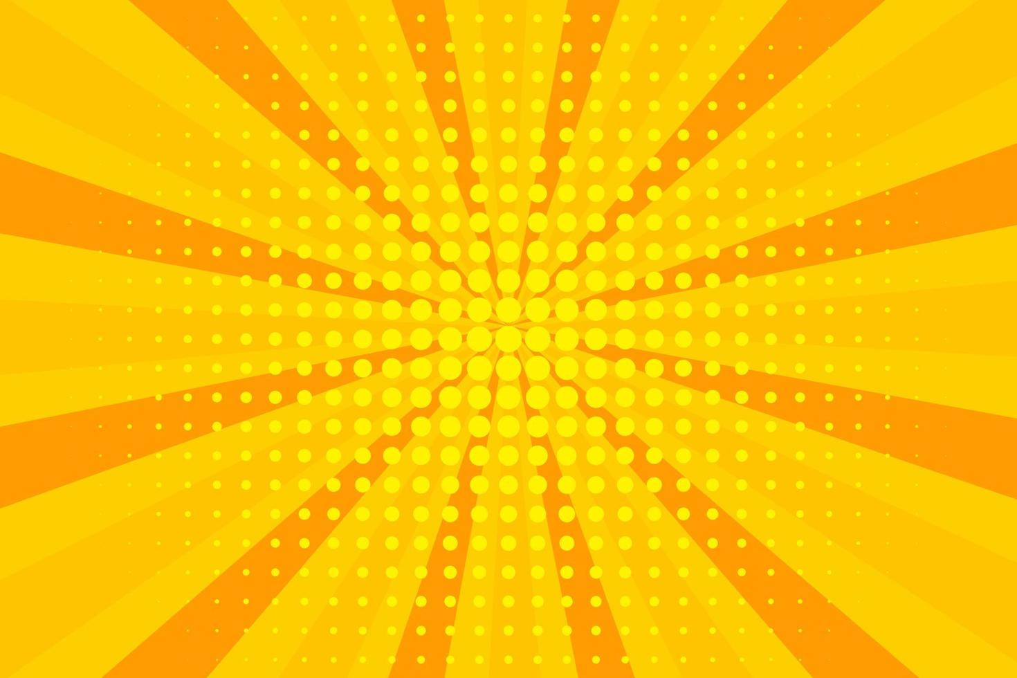 Sunlight comic yellow background in retro style vector design