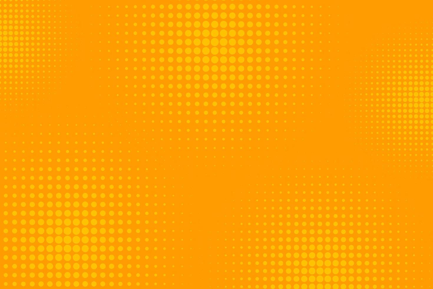 Comic book orange background, halftone dots texture in retro style vector