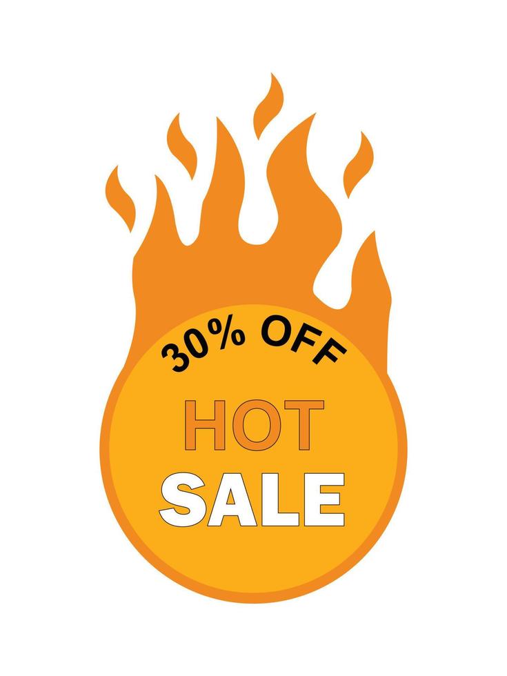 Hot sale offer label. Business products sale offer tag, sticker design. vector