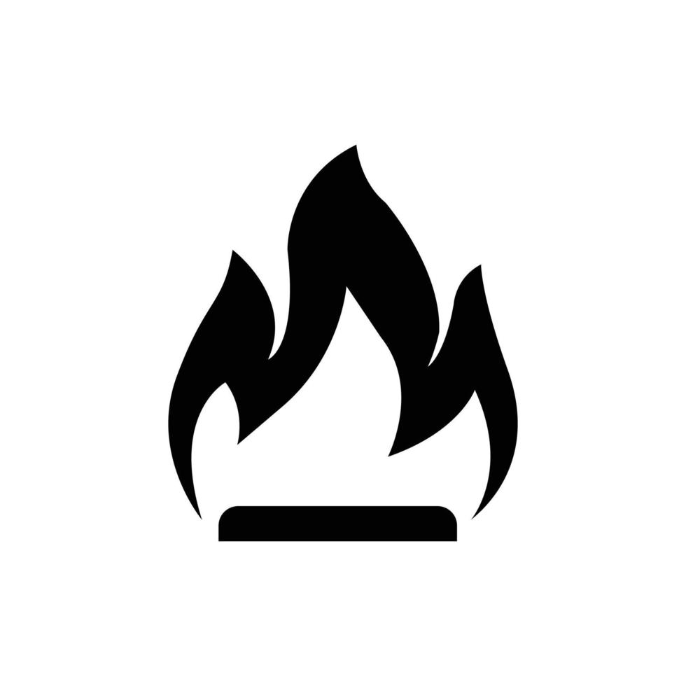 ilustración de vector de icono de fuego. símbolo de llama del logotipo de fuego.