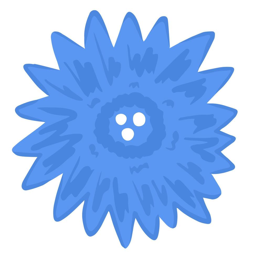 Blue periwinkle flower vector