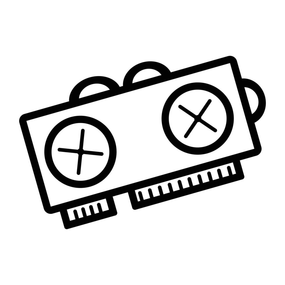 illustration icon of Grafic card GPU vector