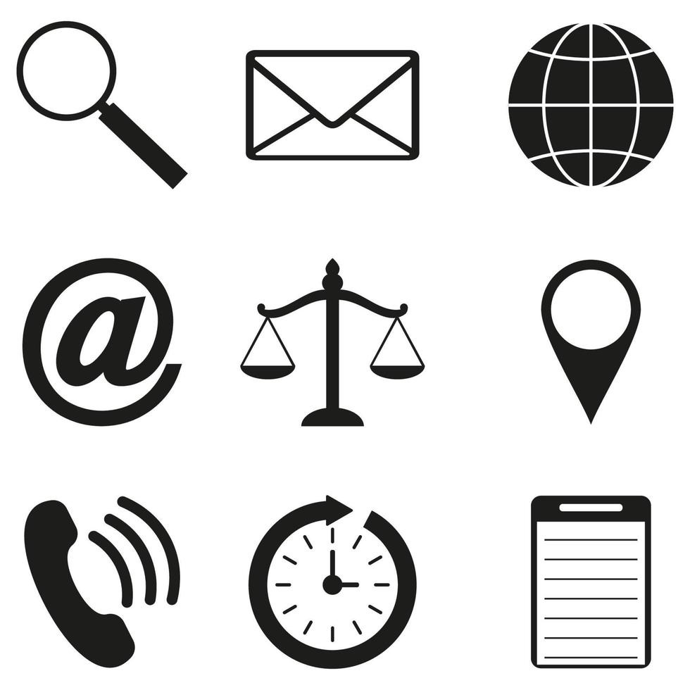 Icon set on white background 13686815 Vector Art at Vecteezy