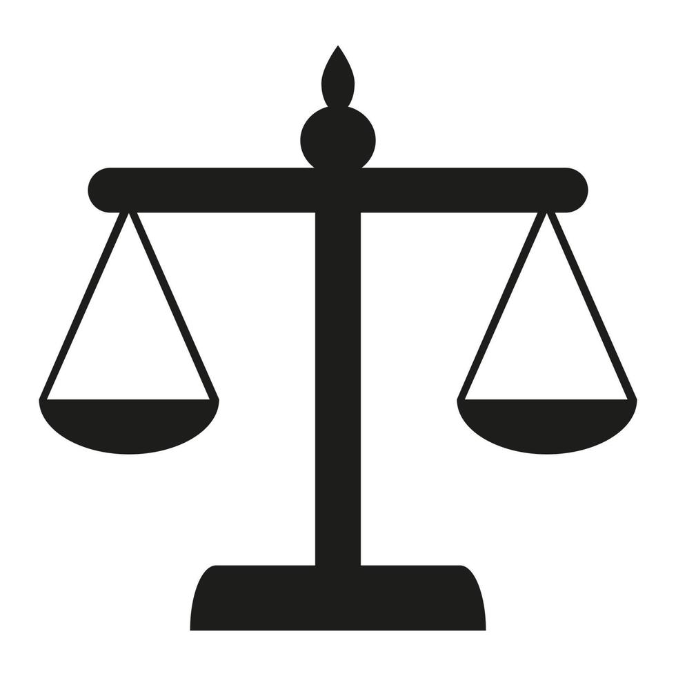 Scales of Justice vector illustration of a white background