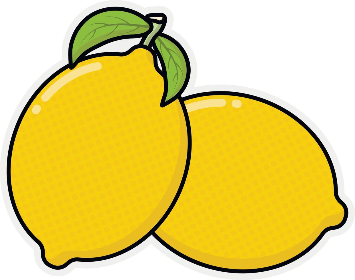 Juicy, fresh and sour lemon vector