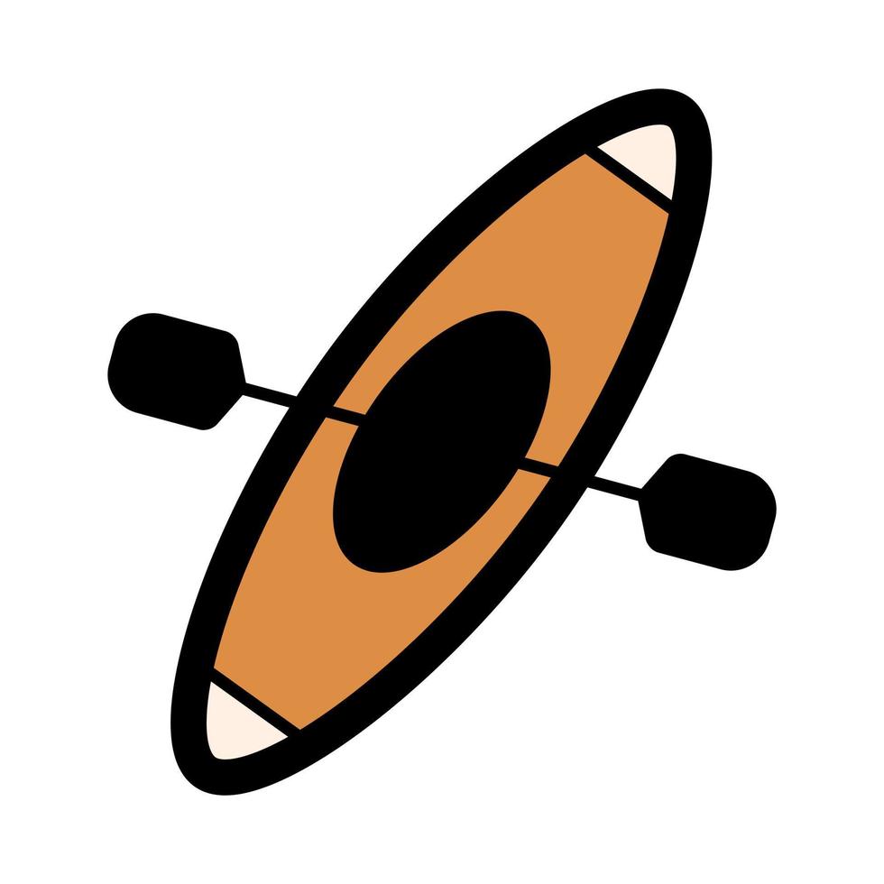 icono de vector de canoa